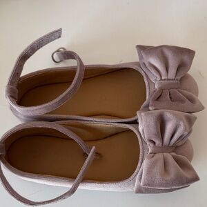 Girls’ Bow Mary Jane Flats — Dusty Pink